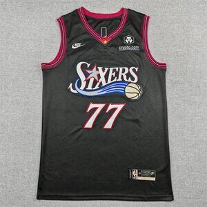 Philadelphia 76ers Edgecombe #77 Basketball Jersey – Black NBA Fan Jersey
